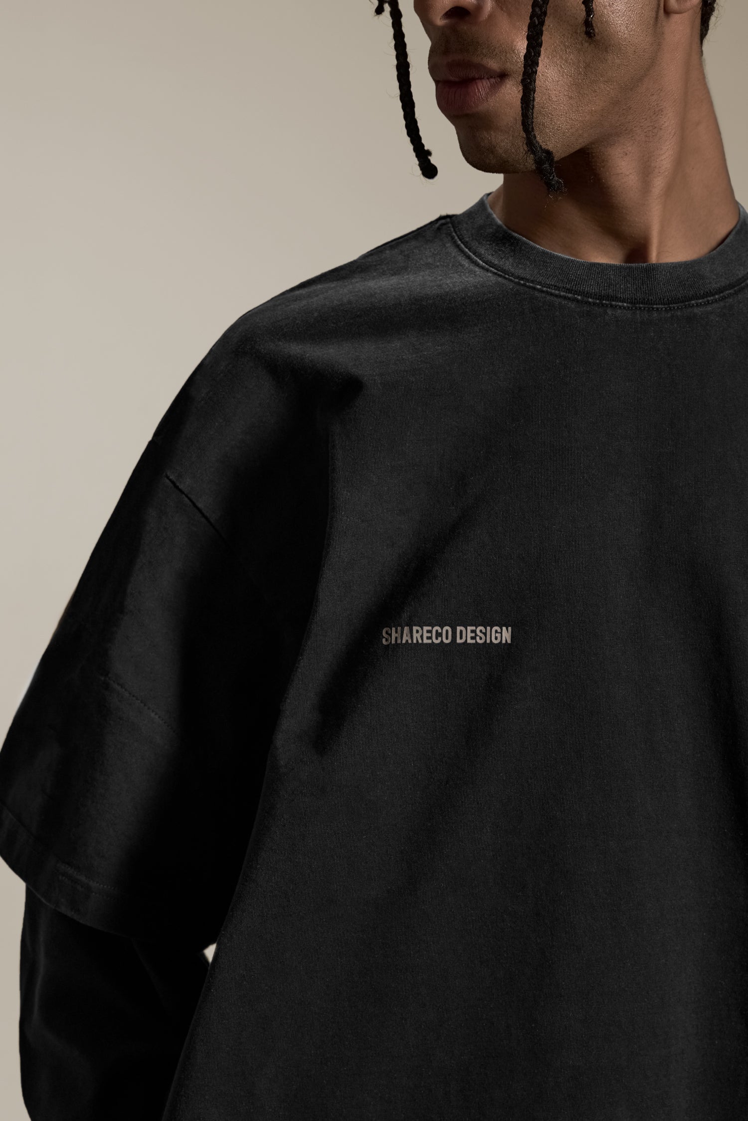 REVERSIBLE WASHED LONG SLEEVE TEE