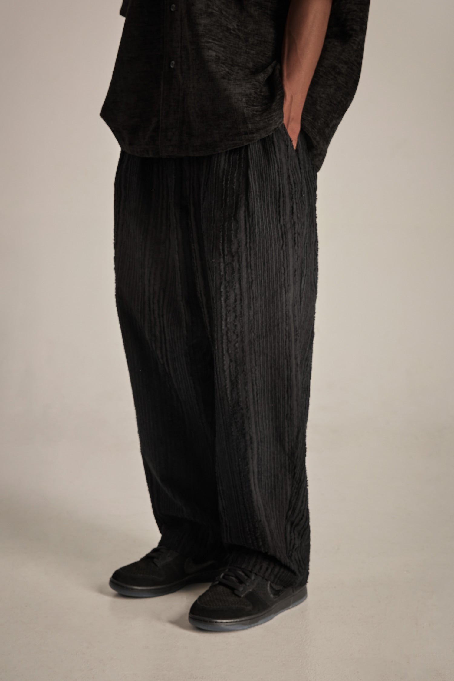 COTTON LINEN STRIPED PANTS 條紋棉麻長褲 - SHARECO DESIGN